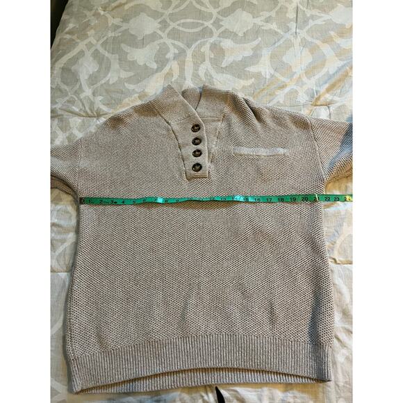 Lunya Cottonsilk™ Pocket Henley sweater oat‎ marl women’s medium - Picture 8 of 11